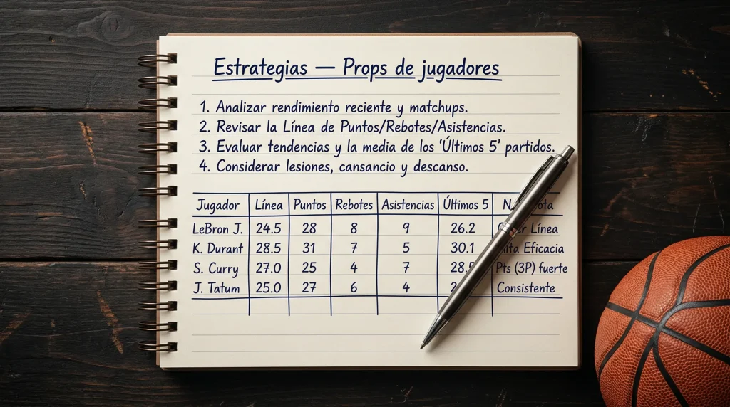 Estrategias de apuestas de jugadores NBA con analisis de datos en cancha de baloncesto