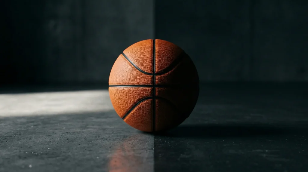 Integridad en apuestas de jugadores NBA con balon de baloncesto y escudo de proteccion